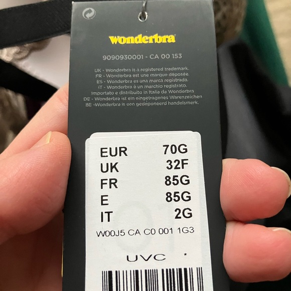 Wonderbra Ultimate Plunge Push Up Black Strapless Bra - 32G - Picture 3 of 3